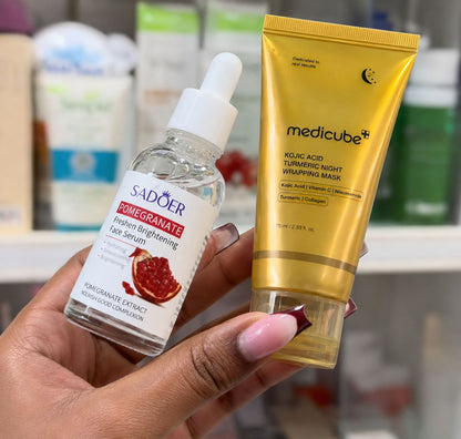 Medicube Glow Combo (Turmeric Collagen Night Mask + 1 Free Sadoer Brightening Serum)